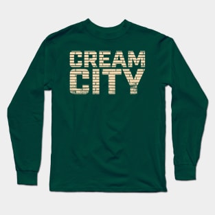 Milwaukee 'Cream City' Sports Fan T-Shirt: Showcase Your Love for Milwaukee Sports with Iconic Cream Brick Style! Long Sleeve T-Shirt